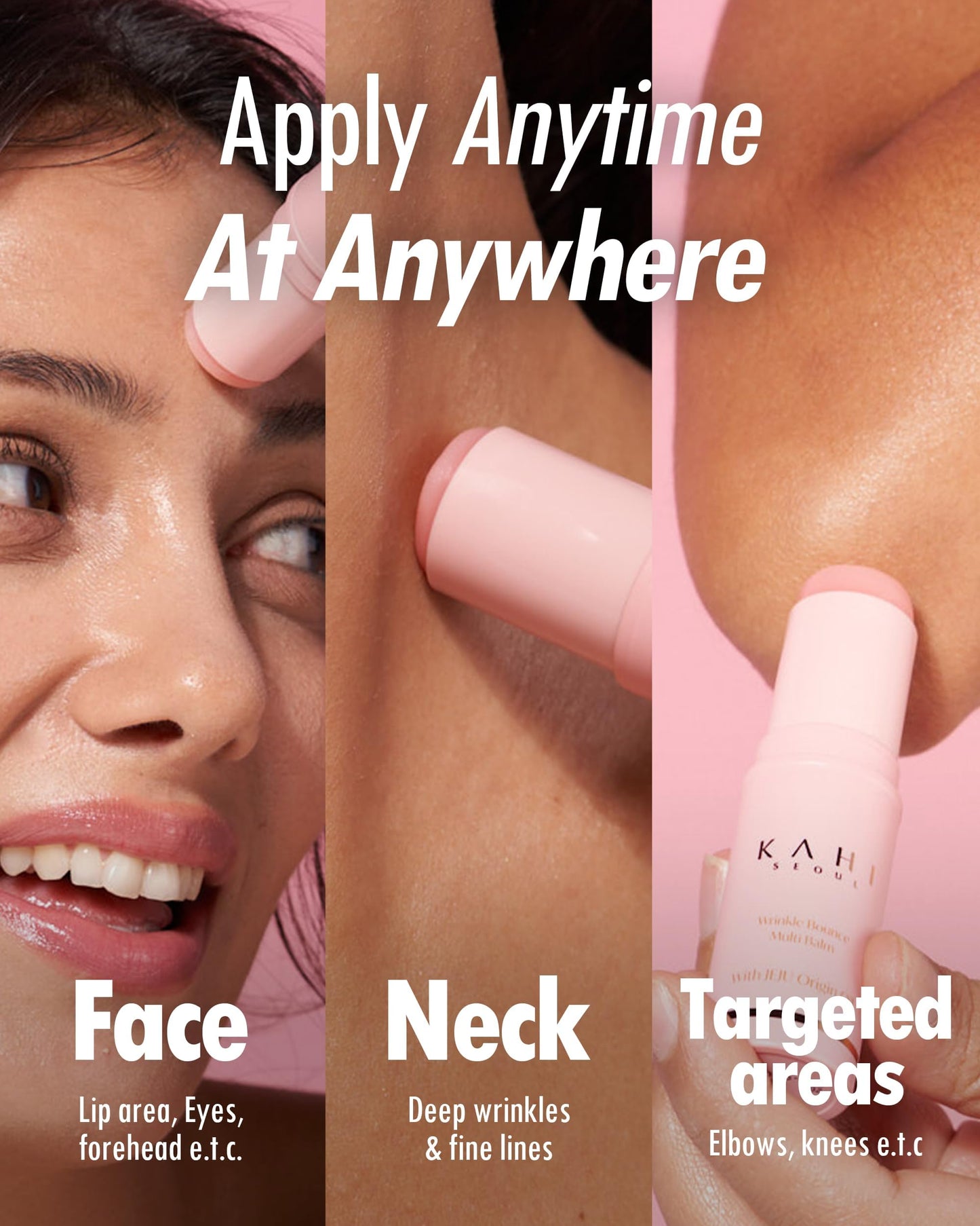 KAHI Multi Balm Max Daily Moisturizer for Face + Under Eye Balm Stick Dark Circle Defense | All-in-One Hydrating Lip Balm Eye Cream Neck Cream Make Up Base & Face Mist Moisture Balm Stick (0.30 fl oz,