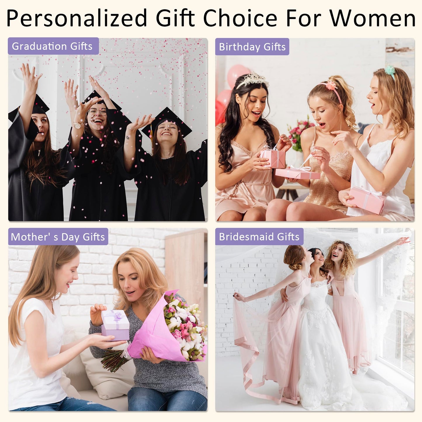 CLOUDWINGS Gifts for Women Bridesmaid Gifts Personalized Initial Makeup Bag PU Leather Cosmetic Waterproof Travel Toiletry Bag (Pink K)