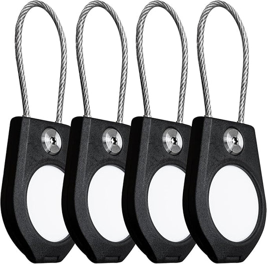 TagVault™ AirTag Security Cable (4 Pack) - The Secure AirTag Wire Cable Holder | Machined Torx Screw, Waterproof, Compact | Great for Luggage, Keys, Backpacks & More | Elevation Lab
