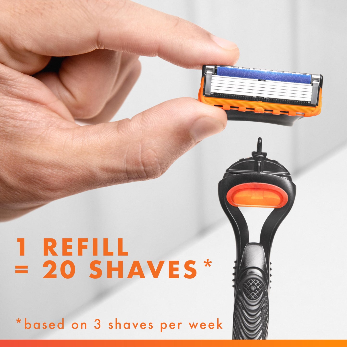 Gillette Fusion5 Razor for Men, 5-Blade, 1 Razor Handle, 3 Blade Refills