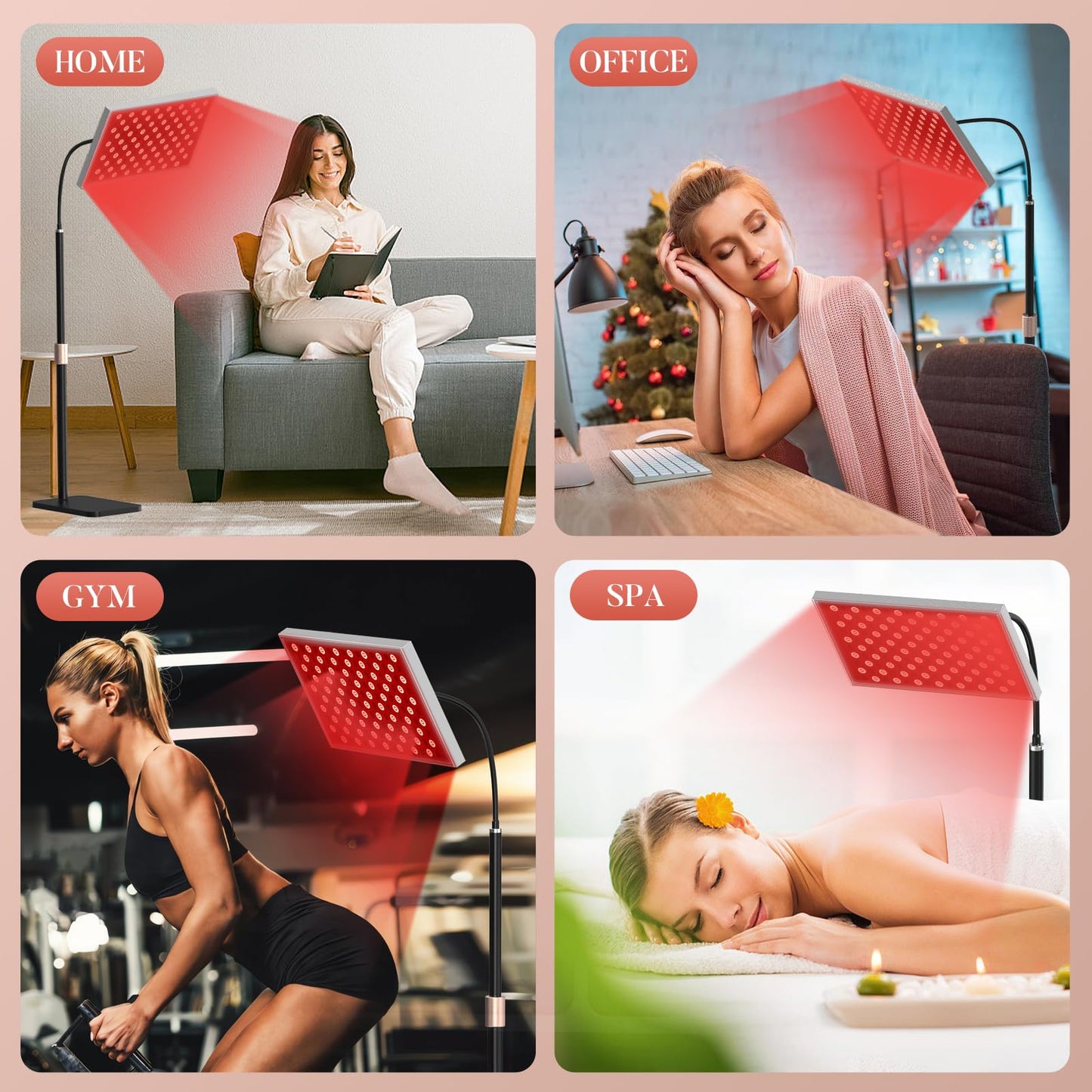 Red Light Therapy for Body Face, Infrared Light Therapy Panel Lamp with Stand, 660nm and 850nm Near Infrared LED Red Lights Therapy Device at Home, Gift for Mom Wife Girlfriend Sister Women