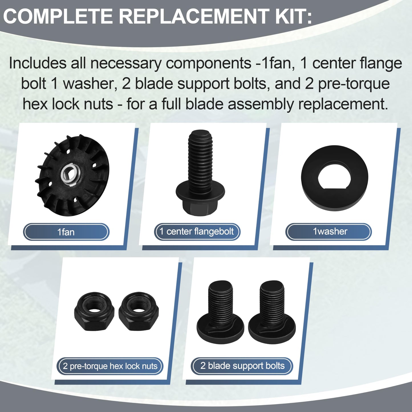 Skyolaq Blade Bolt Washer Kit for EGO 21" Dual Blades Mowers