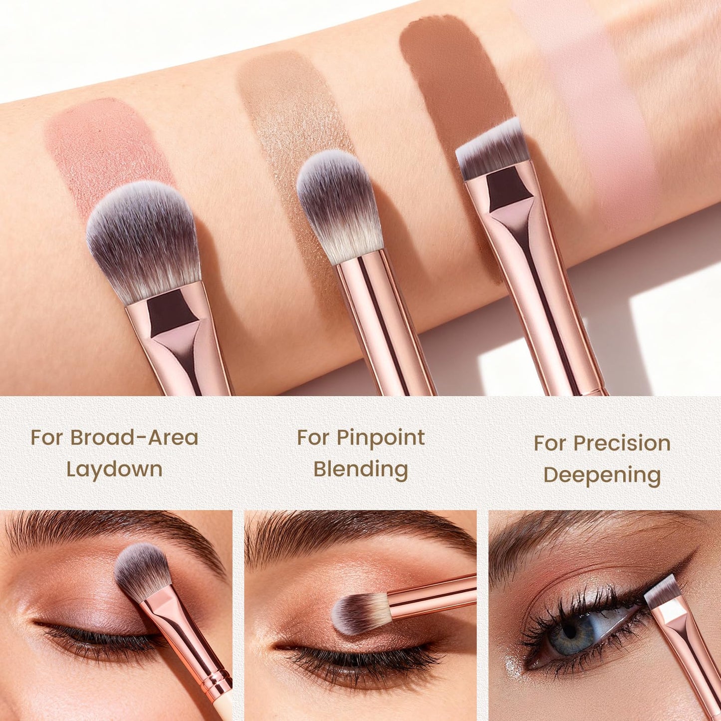 NEONIQ 14 PCS Professional Makeup Brushes, Makeup Brush Set, Foundation Powder Blending Concealer Eyeshadows Blush Cosmetics Brushes(Gold)