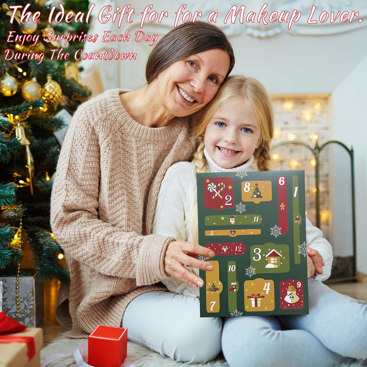 Makeup Advent Calendar 2025, 12 Days Christmas Makeup Gift Set for Women & Teens, Makeup Set Christmas Countdown Calendar, Make up Set for Girls, Holiday Surprise Make Up Kit for Women Full Kit