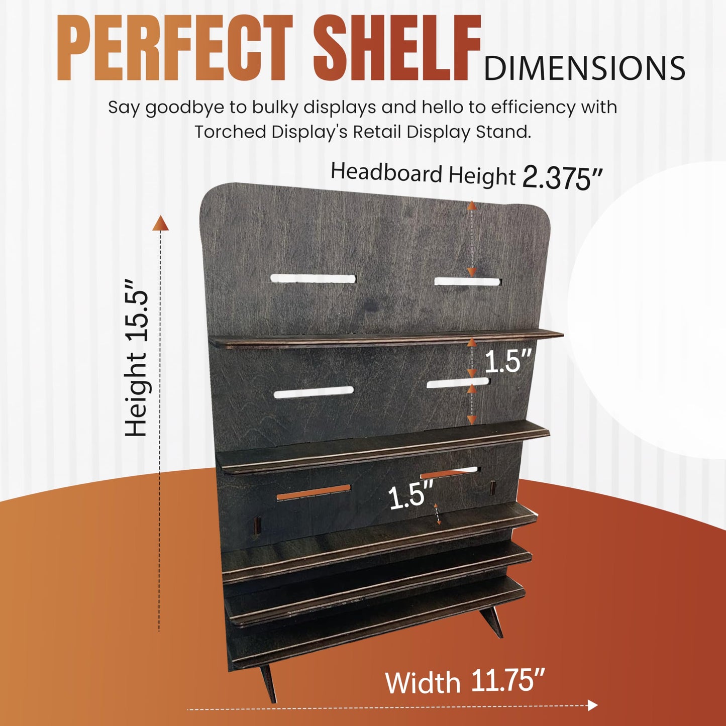 TORCHED DISPLAYS Jewelry Holder Necklace Organizer – Earring Display Stands for Selling – 3-Tiered Ebony Wood Jewelry Holder Stand for Shops, Boutiques, Festivals - Display Rack Wood Stand…