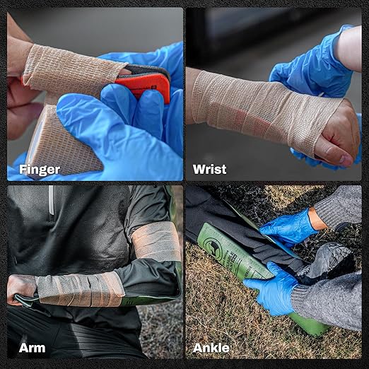 RHINO RESCUE First Aid Splint 36" X 4.3" Green-Gray, Keep Bones in Position (4, Folded)