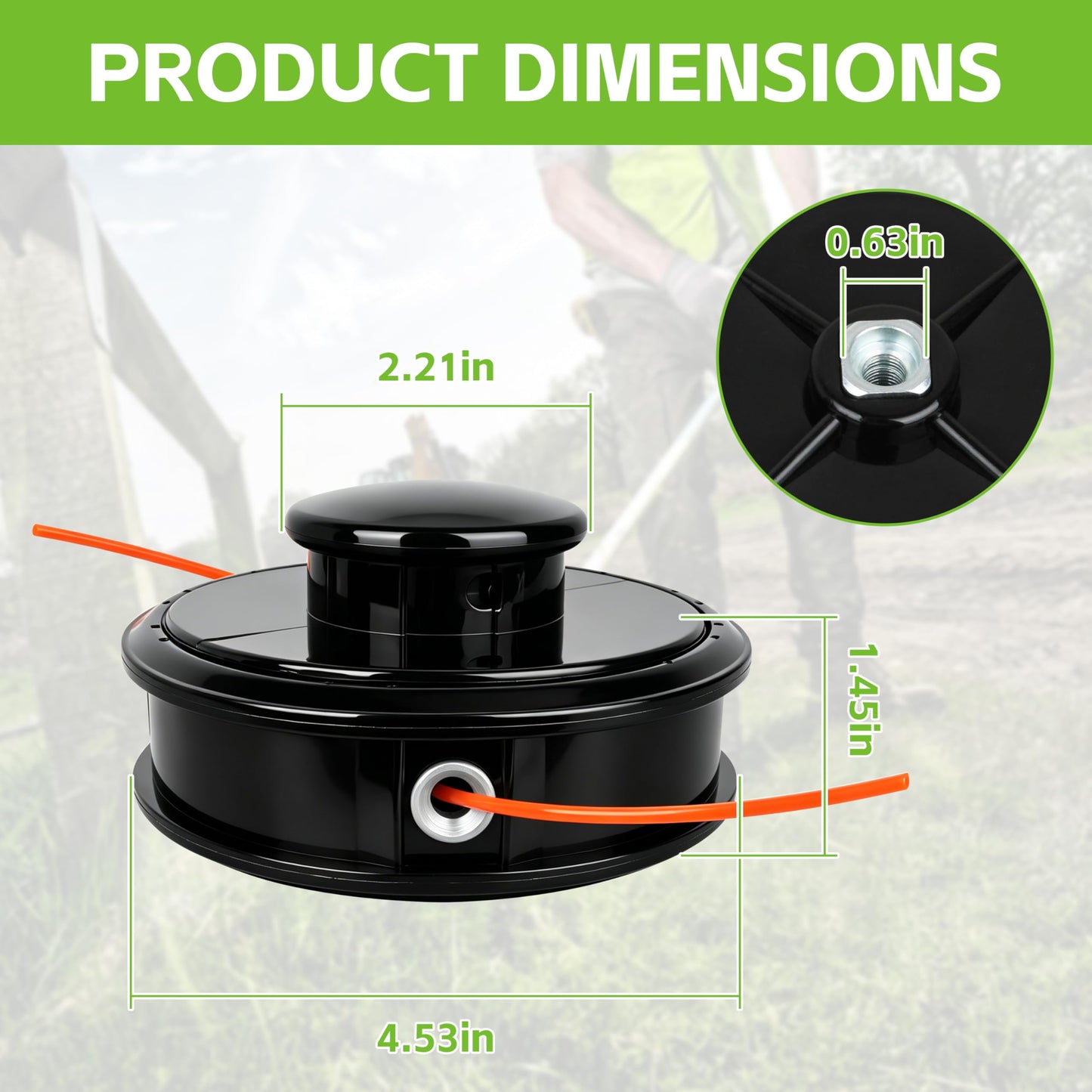 90599025 String Trimmer Replacement Spool for DEWALT DCST920B, DCST920P1, DCST990B, DCST990H1 Weed Trimmer
