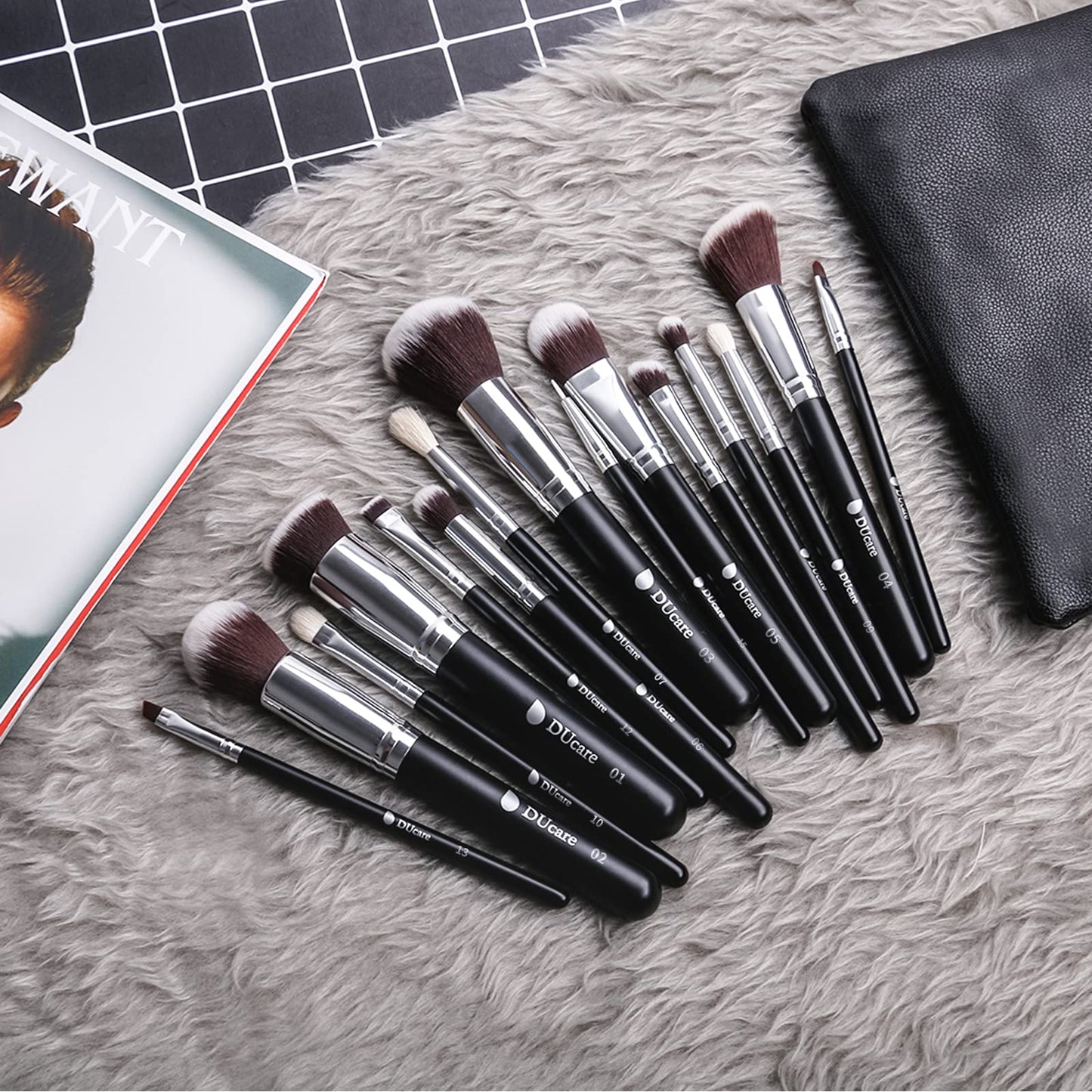 DUcare Makeup Brushes 15Pcs+Mirror