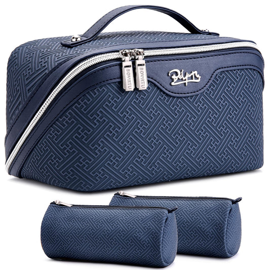 BOYATU Travel Makeup Bags for Women: Vintage Roman Column Texture