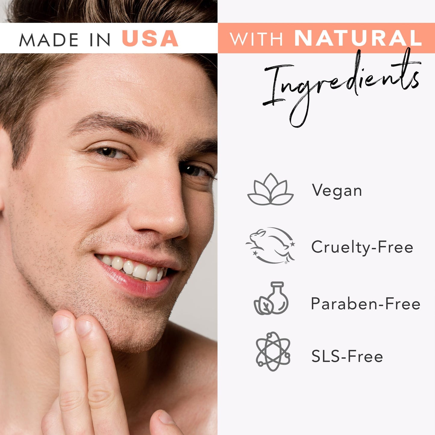 Face Scrub and Face Wash, Gentle Exfoliating, Cleansing Facial Scrub Exfoliator, Natural & Organic Ingredients