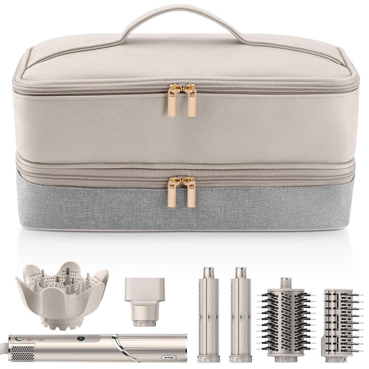 Travel Carrying Case for Shark Hair Dryer Flexstyle FlexFusion Airwrap Brush Double-Layer Hair Accessories Tools Storage Bag for Revlon Hairdryer Styler Organizer