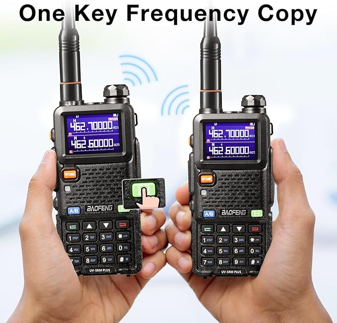 BAOFENG UV-5RM Plus 10W Ham Radio Handheld, Dual Band Two Way Radio Long Range, NOAA FM Airband Receiver, with Soft Case, Programming Cable, 2500mAh Battery USB-C Port, Chirp Compatible (2 Packs)