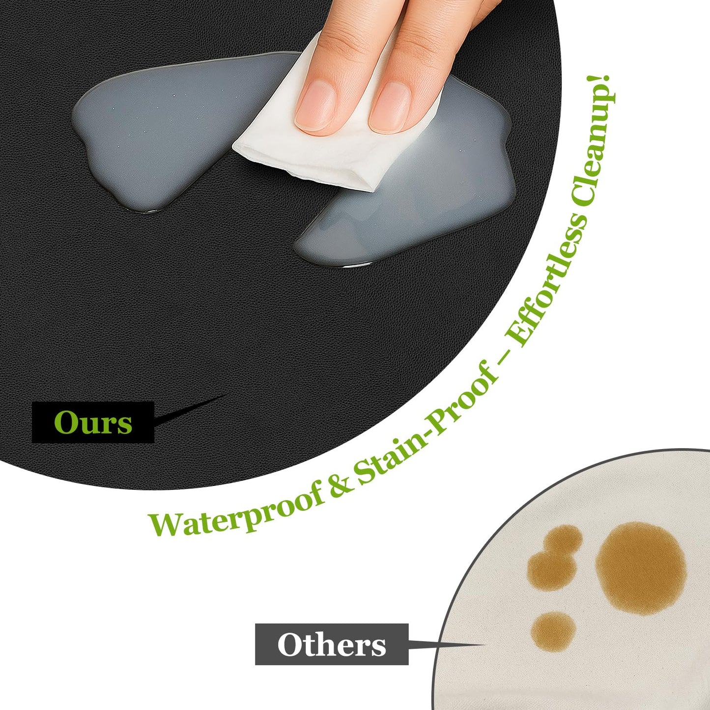 Warmstar Leather Table Cover 25 x48 Inch, 1.8MM Thick PVC Table Protector Waterproof, Desk Cover Protector Non-Slip Table Pad for Kitchen, Dresser, Gaming Desk,Dining Room Table