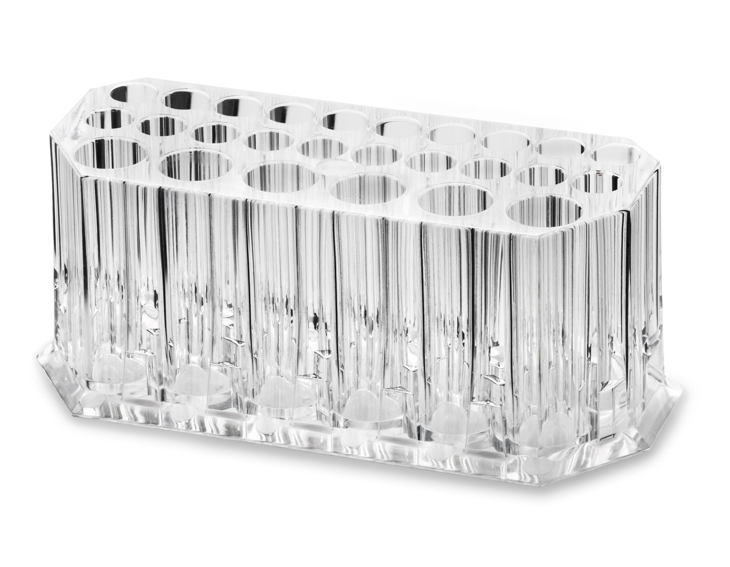 BY ALEGORY Acrylic Makeup Brush Organizer Slim Handle Storage Holder 26 Space Organization Cosmetic Storage Display Case Refillable Container (2)