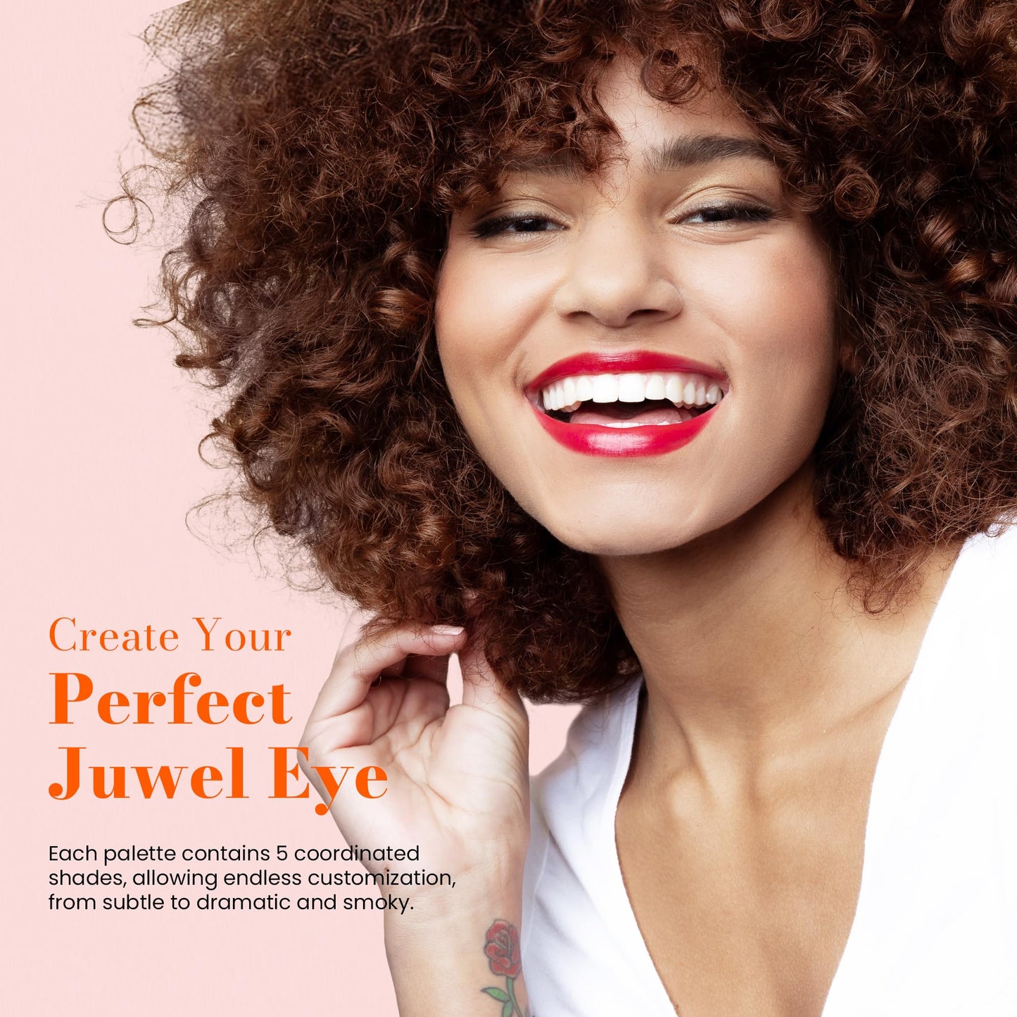 Juwel Cosmetics Eye Shadow Palette, Talc-Free Highly Pigmented Pressed Powder, Eye Makeup Palette that Blends Perfectly, 5 Shades of Paraben-Free and Sulfate-Free Eyeshadow, Barely There