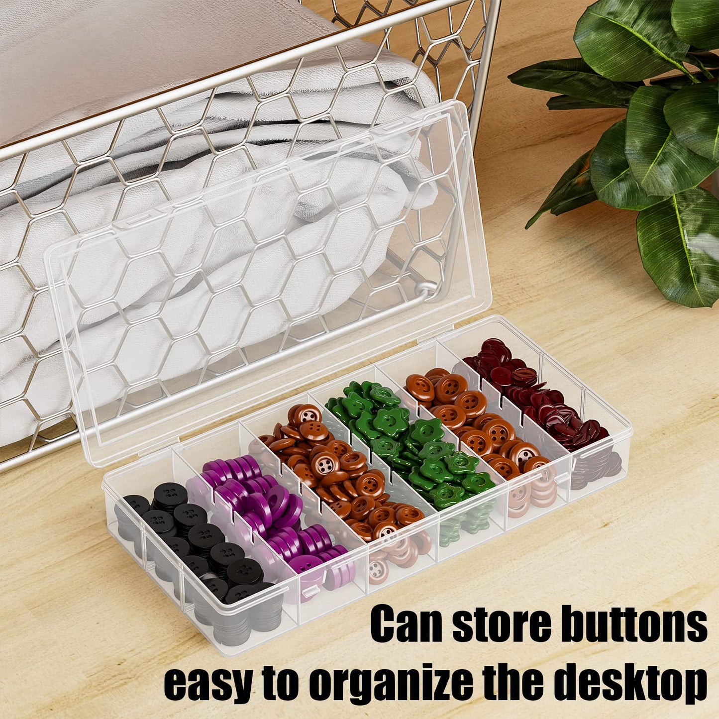 clear visible plastic storage box cosmetic tools storage box makeup tools fishing tackle accessory box organizer jewelry screws hardware accessories organizer box (4Pack)
