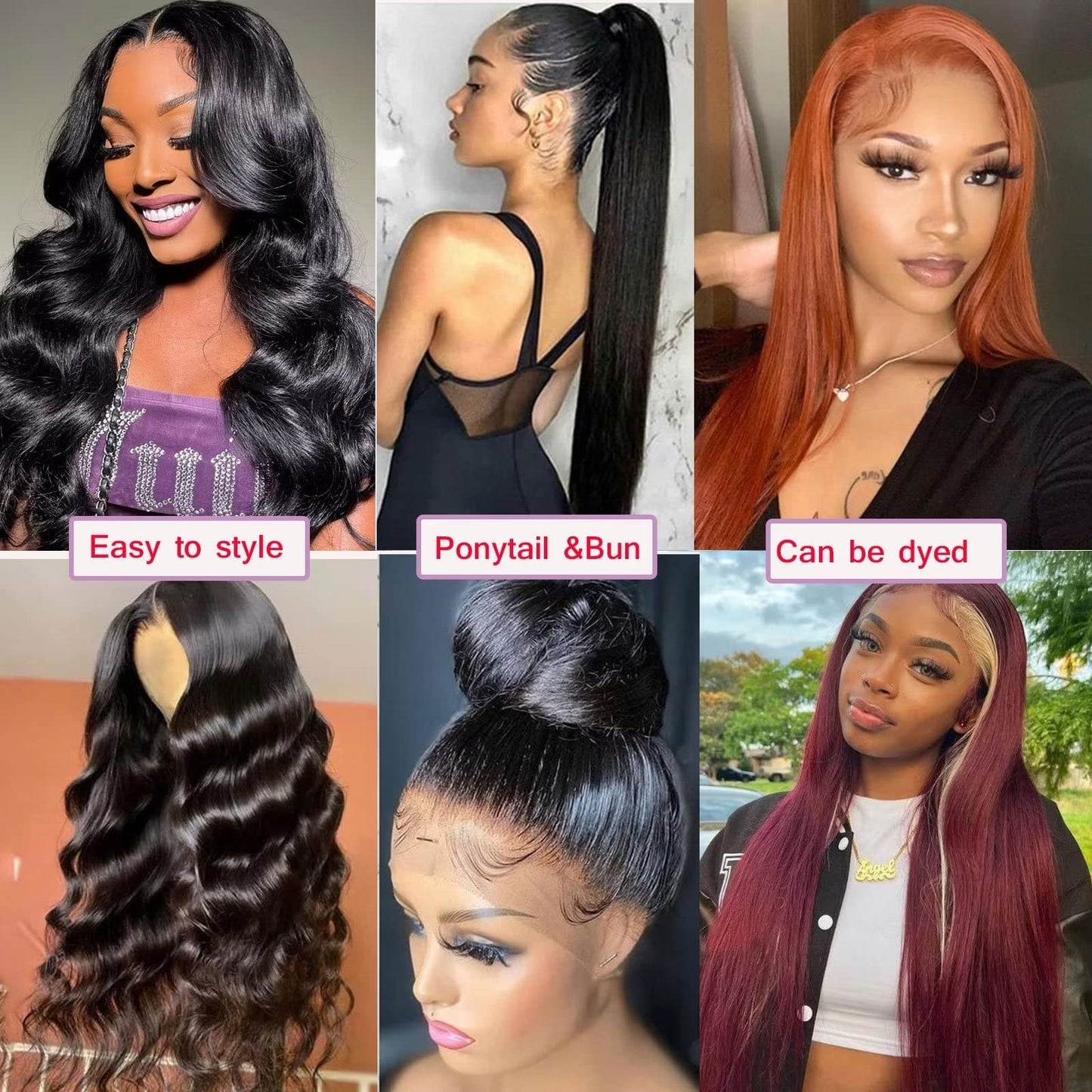 Lemoda Full 13x6 SKINLIKE Real HD Lace Wigs Straight Virgin Human Hair 20inch 200% Density 13x6 Full Lace Frontal Wigs Invisible 0.1mm Ultra-thin Frayed Ends Lace Front Wig Pre Plucked Tiny Knots