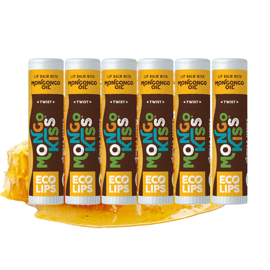 USDA Organic Mongo Kiss Lip Balm, Vanilla Honey 6 pack
