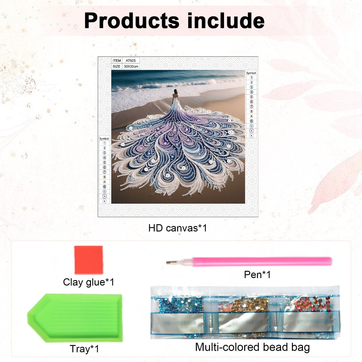 Diamond art Painting Kit, 5D DIY Beach beauty, Special Shape Crystal Artificial Diamond Partial Mosaic Handicraft for Beginners, Wall Decor Art For Bedroom, Office, Living Room, Christmas Gift