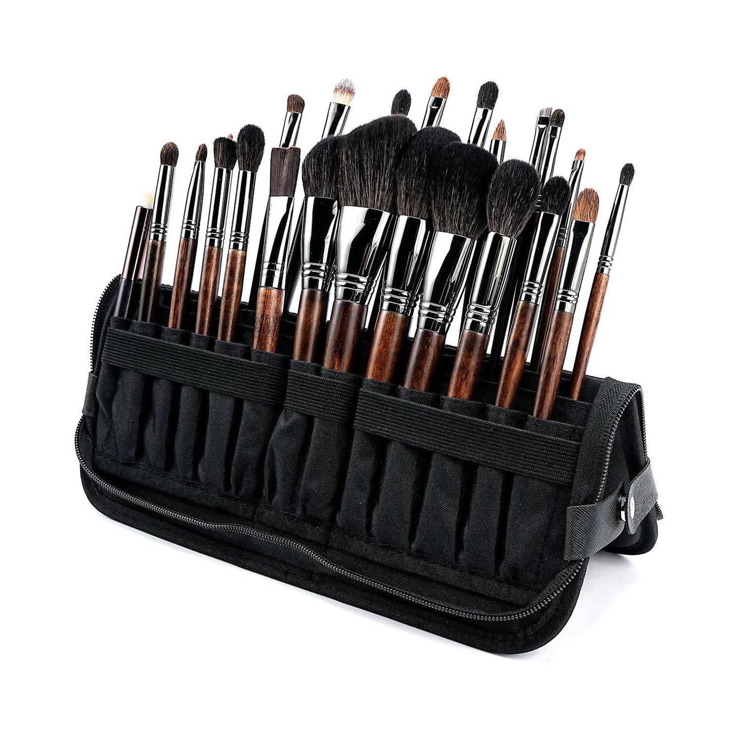 Zisqerts Makeup Brush Holder Waterproof Portable Makeup Brush Organizer Travel Case Stand Up Cosmetic Brush Storage Bag Handheld Makeup Bag for Travel (1 Pcs)