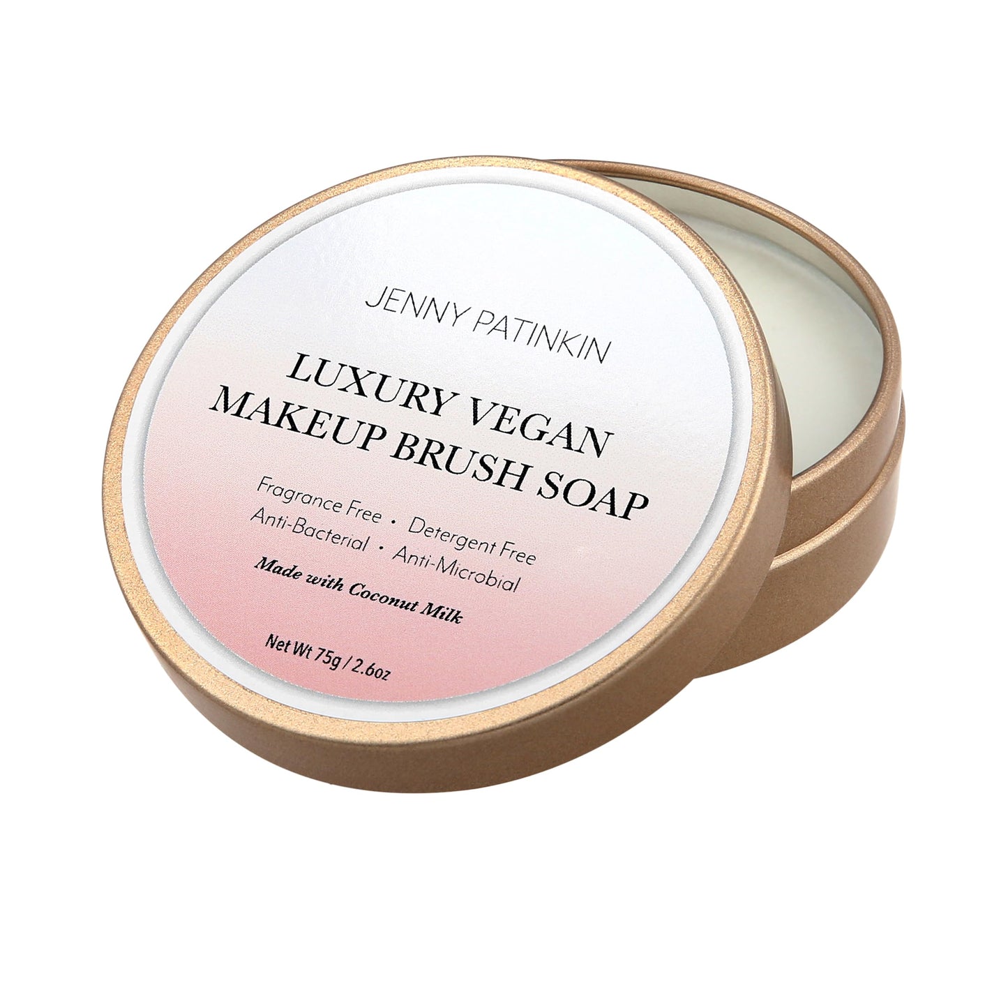Jenny Patinkin Makeup Brush Cleaner Soap, Luxury Vegan Makeup Brush Soap, For All Types of Bristles – Synthetic & Natural Solid Cleansing, Professional Cleaning Solution, Cruelty-Free