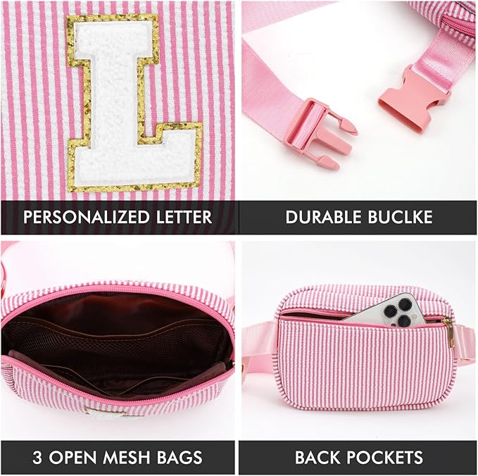 YOOLIFE Christmas Gifts for Girls Kids | Birthday Gifts for 3 4 5 6 7 8 9 10 11 12 13 Year Old Girl | Initial Fanny Pack Belt Bag Purse | Stocking Stuffers for Girls Teen Daughter Sister | Blue S