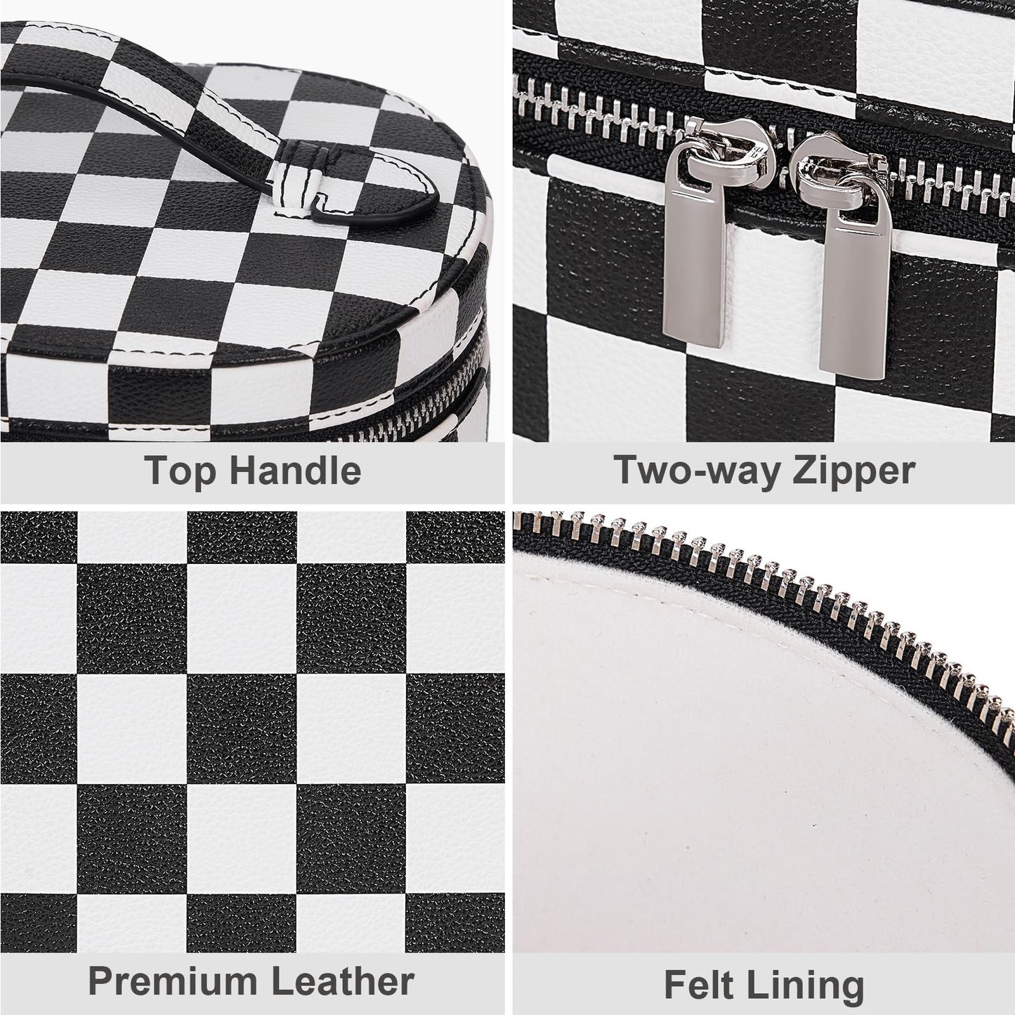 YFGBCX Checkered Makeup Bag Vanity Case with Divider Travel Toiletry Bag Women Cosmetic Bag Makeup Organizer Case