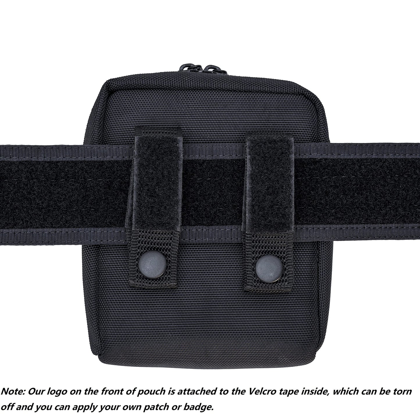 Dotacty Compact Utility Gadget Pouch Tactical MOLLE Nylon Duty Belt Pouches for Police Law Enforcement Work EDC Small Tool Waist Bag for 6.7" Cellphone Outdoor Camping Hiking Organizer(Snap Large)