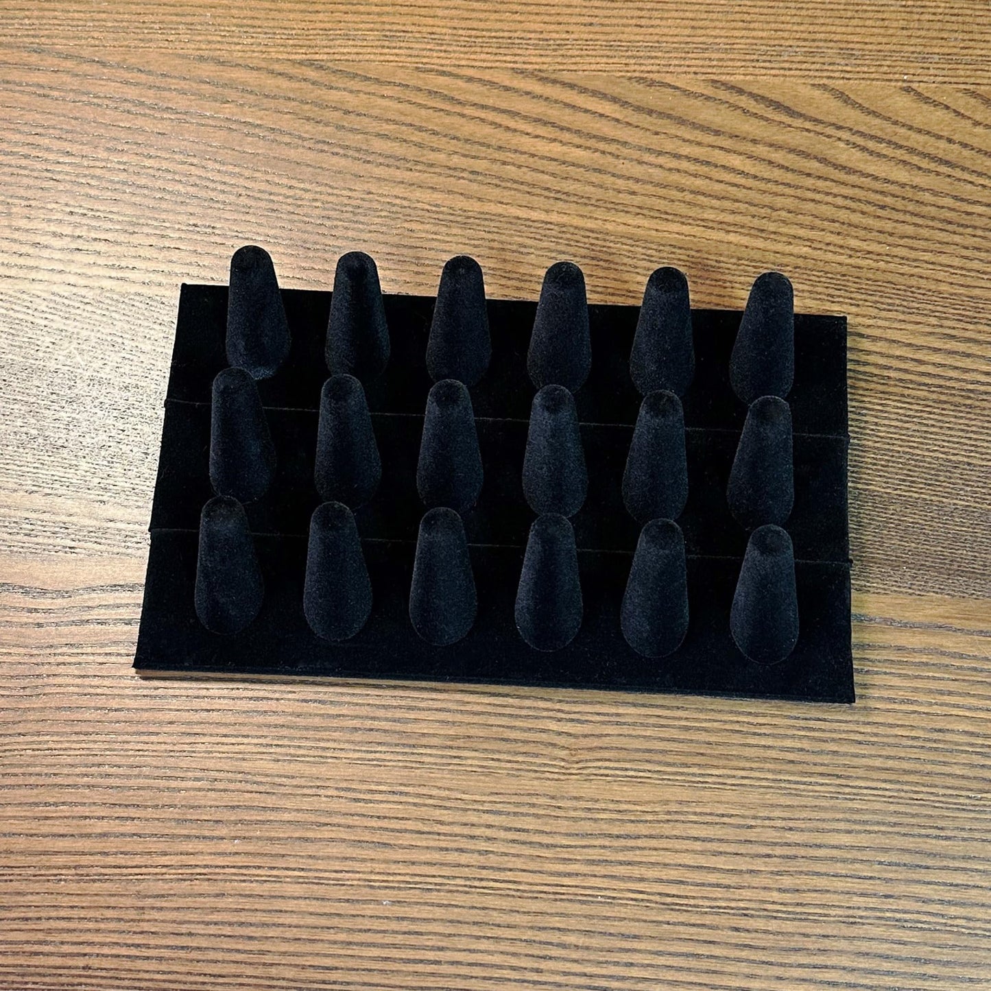 Codant Ring Display Stand, Black Velvet Ring Holder Stand, Jewelry Display for Selling, Ring Organizer for Girls Dresser, 18 Slots