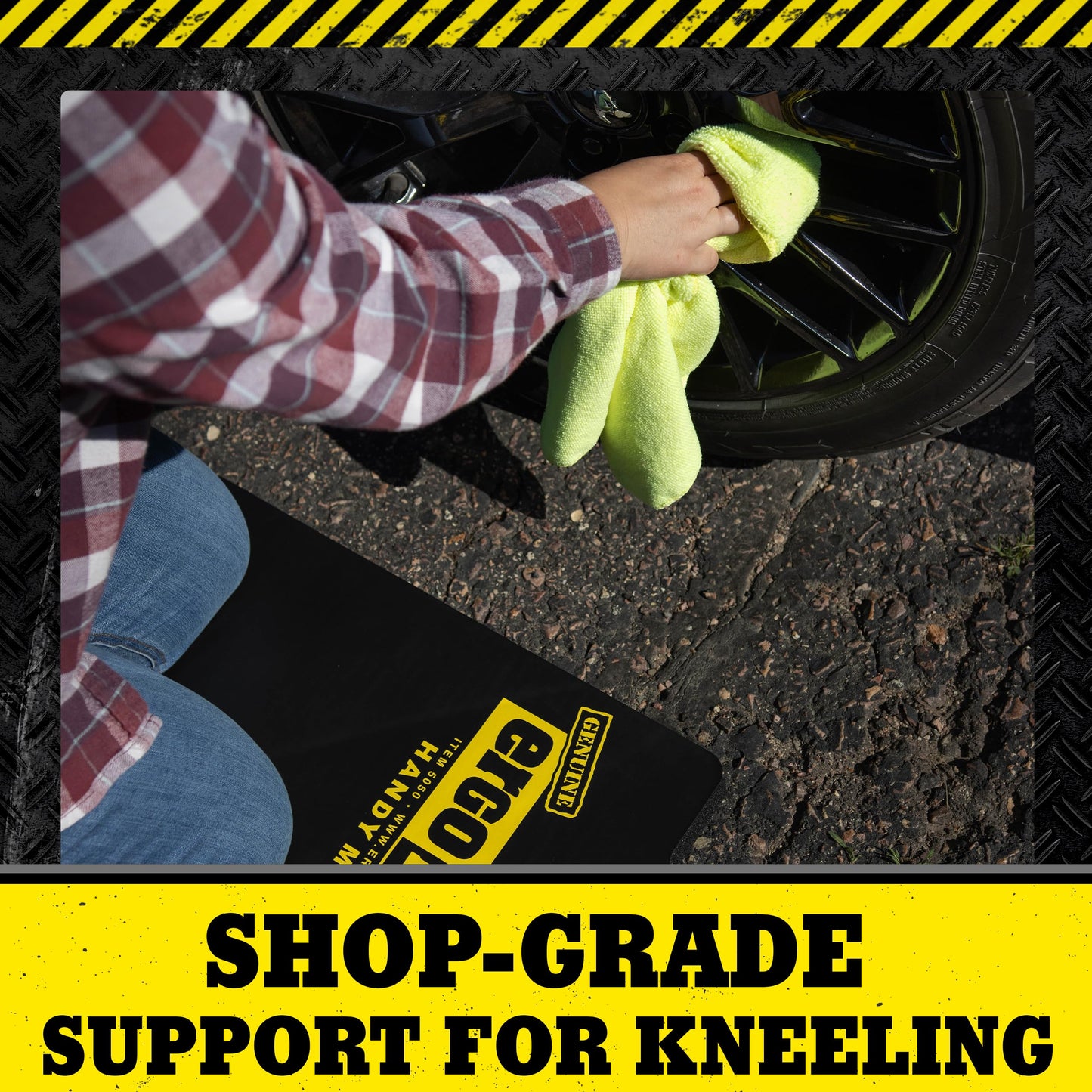 ErgoKneel Foam Kneeling Pad – Extra Thick 1” Kneeling Mat 14” x 21” | Large Working Pad for Knees & Back | Heavy-Duty Anti-Fatigue Knee Mat | Portable Industrial Kneeling Pad