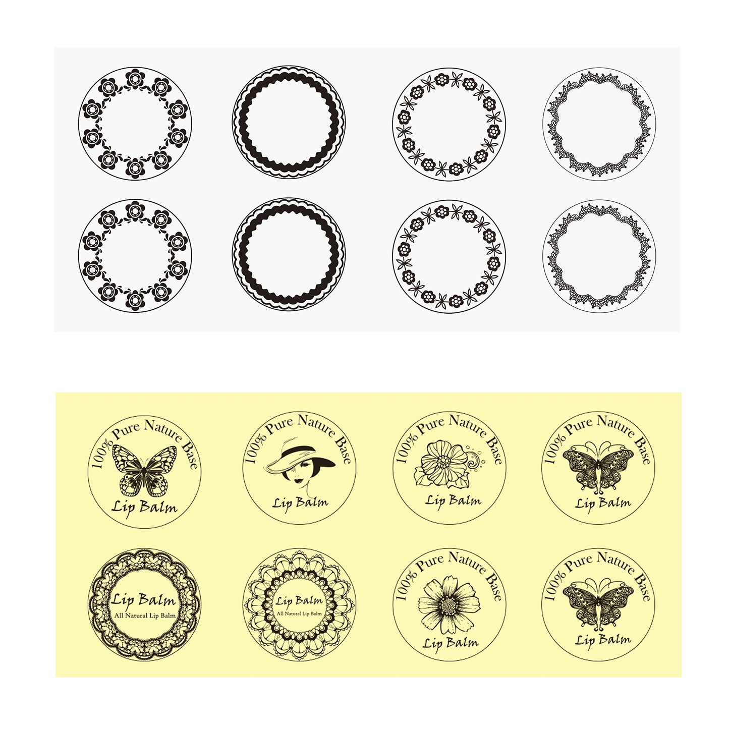Kare & Kind 48 packs DIY Natural Empty Lip Balm Container pot jars, Cosmetic Containers, with Clear Screw Cap Lids, 5 GRAM, Including lip balm stickers (48 Jars + 96 Ashesive labels, Transparent)