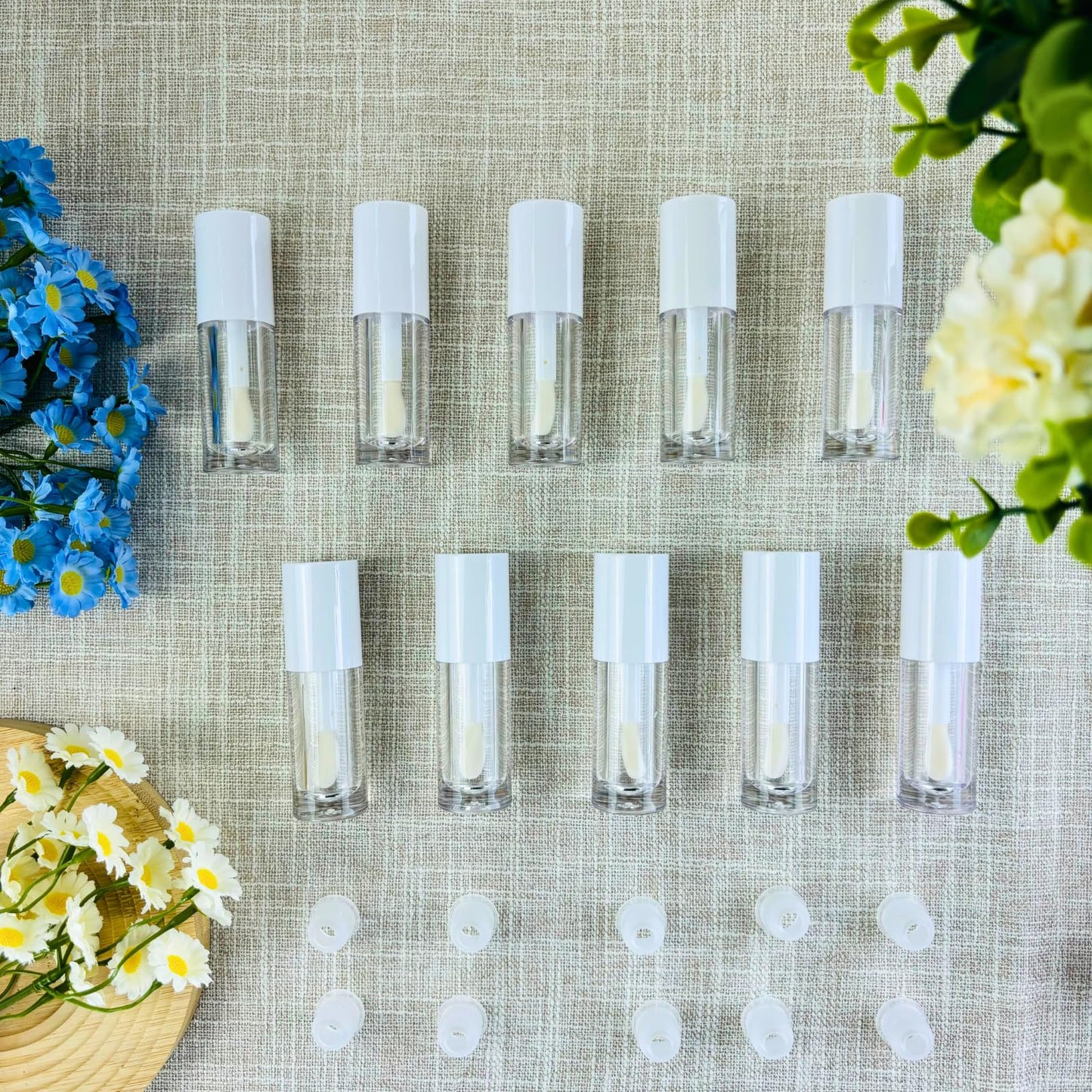 MOCIKE 10PCS Empty Lip Gloss Tubes, 6ml whiteContainers With Thick Wand for DIY Making