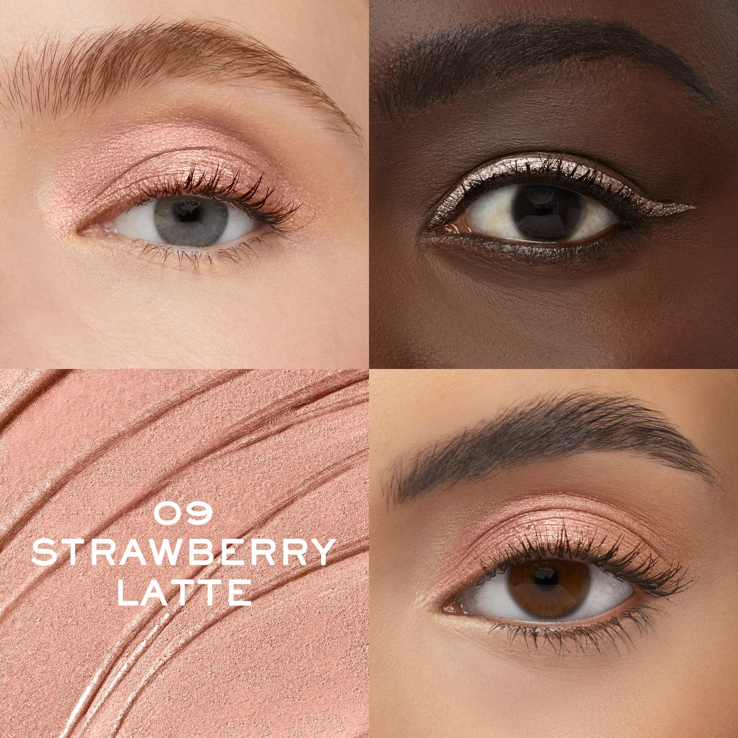 Lancôme Idôle Tint Long Wear Liquid Eyeshadow & Eyeliner - Multi-Use Eye Makeup in Shimmery & Matte Finishes - Buildable Color & Up to 16H of Wear - 09 Strawberry Latte: Irridescent Rose Gold
