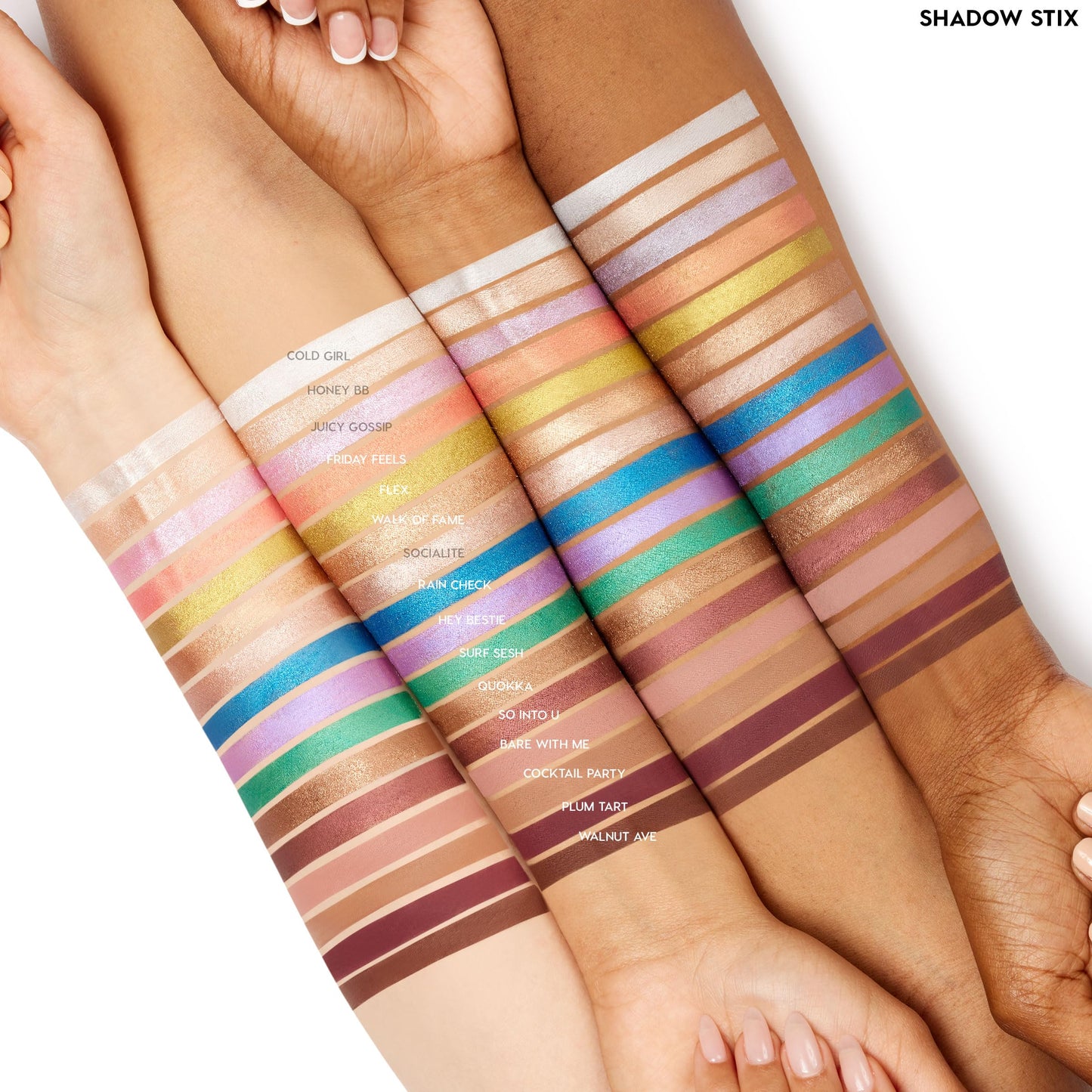 ColourPop Shadow Stix Bundle - Cream Eyeshadow Stick with Long-Lasting Color - Bare With Me & Cocktail Party (Pack of 2, 0.05 oz each)
