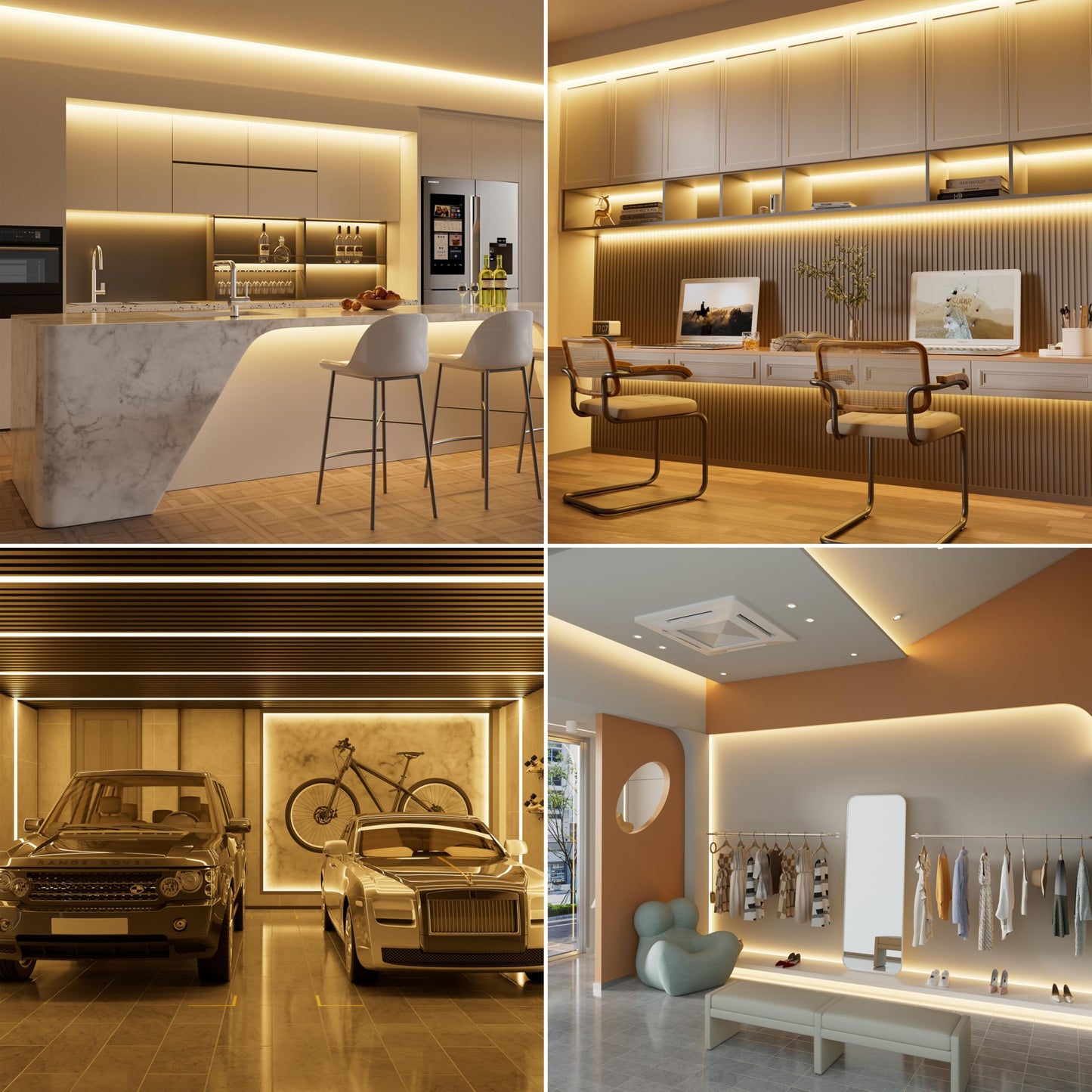MIWISE COB LED Strip Light 20ft/6.1m,CRI 90+ Warm White 2700K High Lumen Super Bright Flexible DC24V LED Tape Light,for Cabinet Home Office DIY Lighting Projects(Adapter&Controller NOT Included)