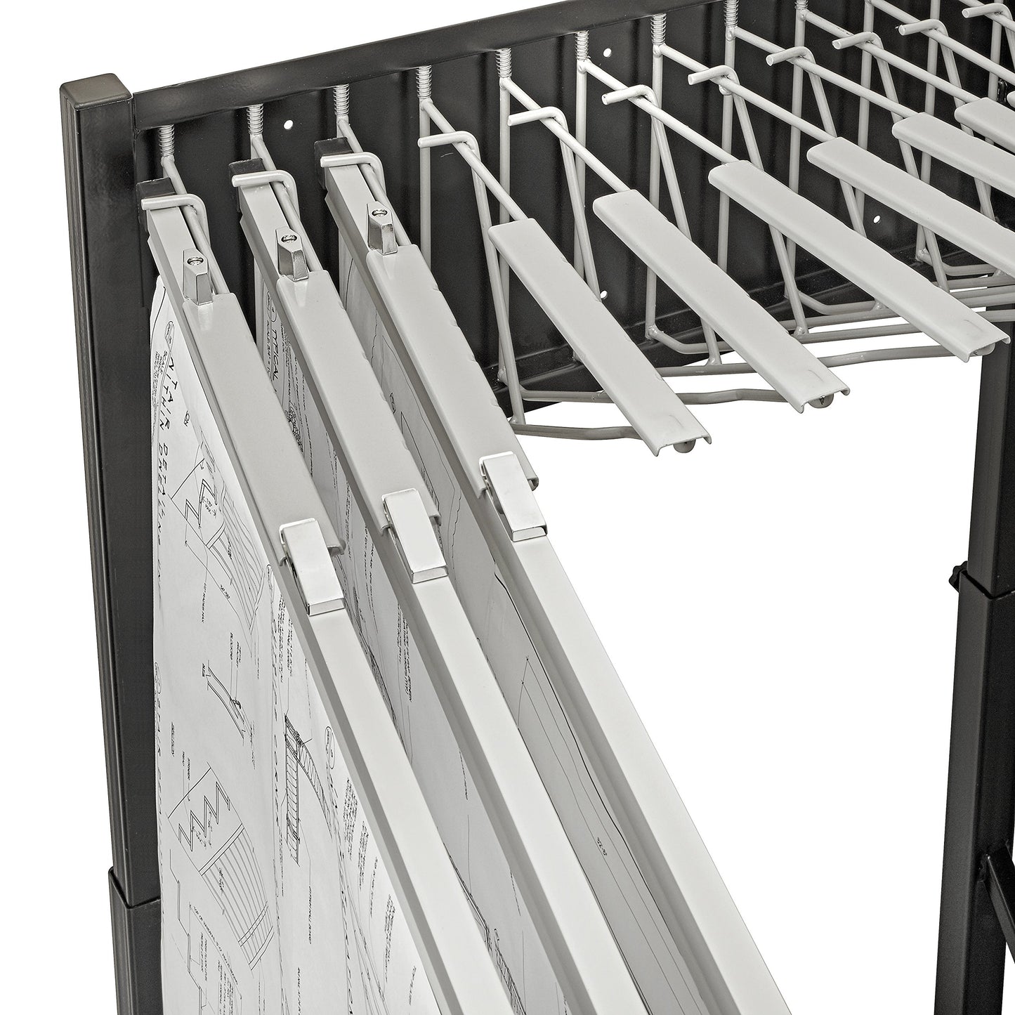 Adir Mobile Blueprint Holder – Construction Plan Rack, Map Organizer, Blueprint Rack, and Poster Display Rack for Jobsite and Office (Without Blueprint Clamps)