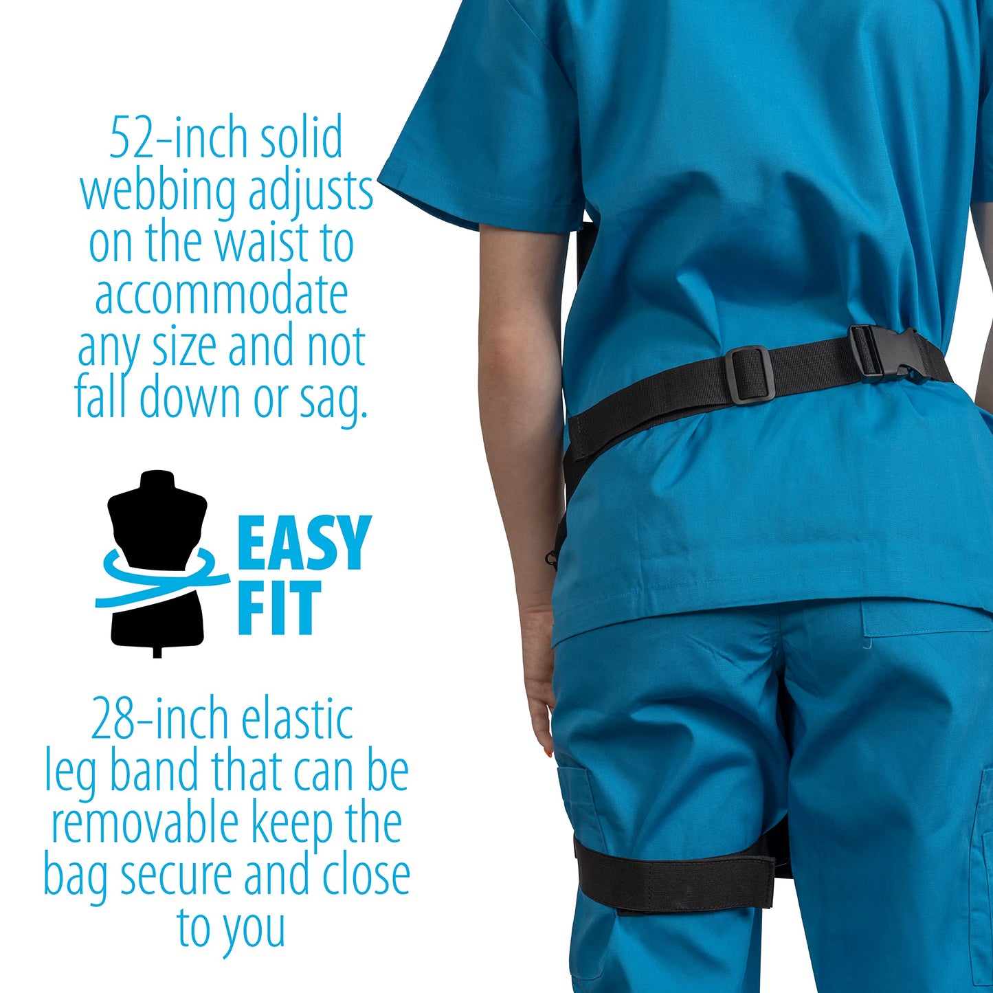 Nursing Tools Nursing Fanny Pack Organizer with Leg Strap – Medical Waist Bag with Scissor, Tape & Stethoscope Holders – Nurse Utility Belt for Work & Clinical Use (Seal Grey)