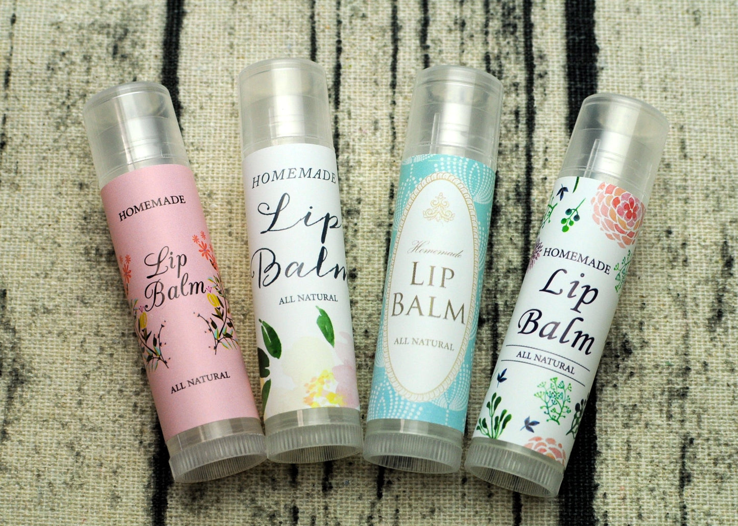 ZZYBIA Assorted Lip Balm Labels - 120pcs Paper Stickers for Lip Balm Containers