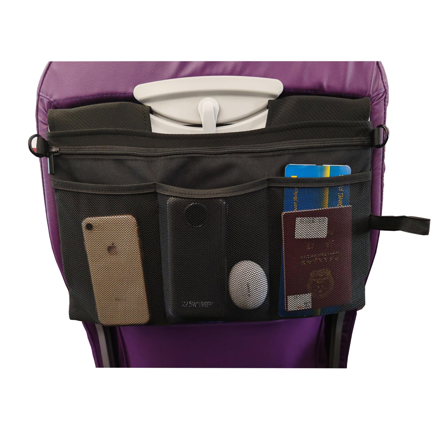 Febambu bine Airplane Seat Storage Organizer Tray Cover Crossbody Bag