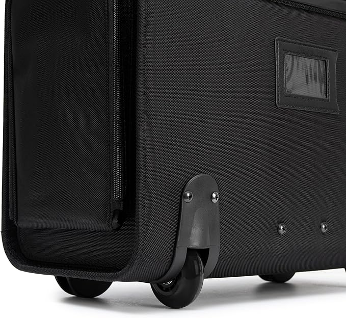 Alpine Swiss Rolling Briefcase Work Overnight Travel Bag Dual Locks Carry on Business Attache Case Black