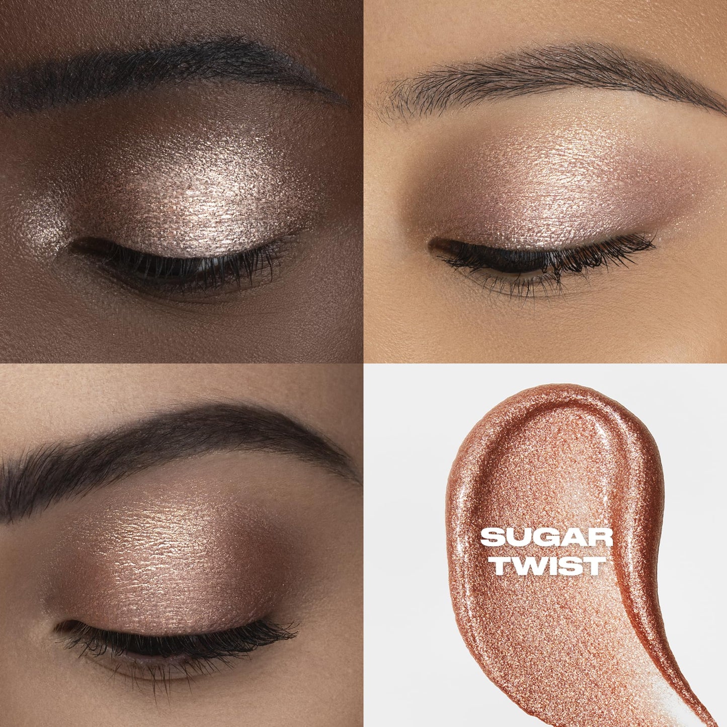 URBAN DECAY 24/7 Glaze-On Liquid Eyeshadow (Sugar Twist - Rose Gold Shimmer), Crease-resistant, Glitter Eye Makeup with Built-in Brush, Smooth Application - 0.1 fl oz