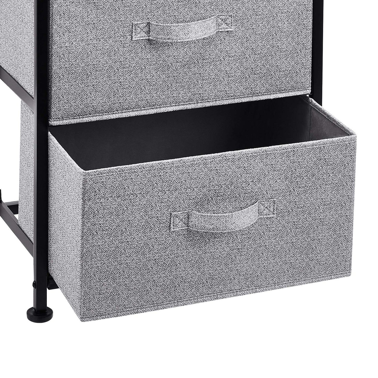 Amazon Basics Fabric 4-Drawer Storage Organizer Unit for Bedroom Closet, Black