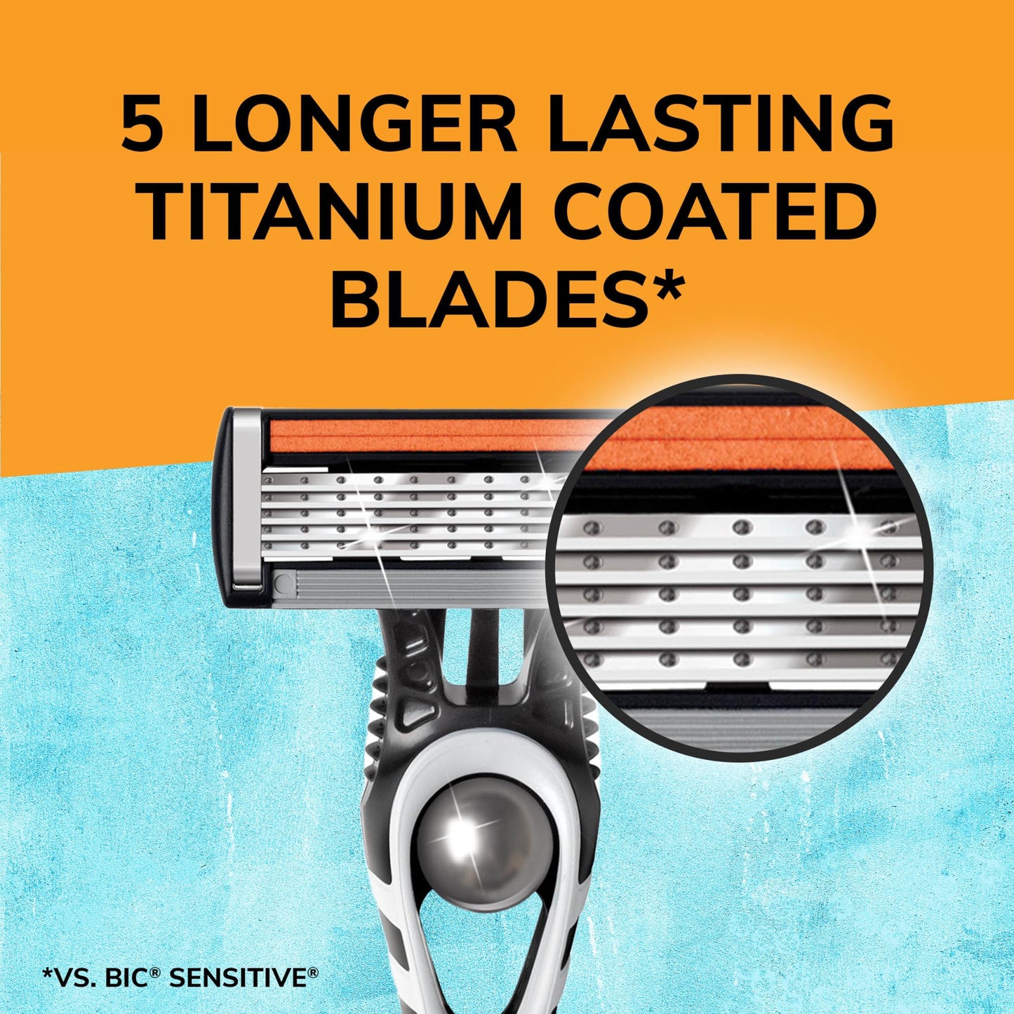 BIC Flex 5 Titanium Disposable Razors for Men 4 Piece Set and BIC Flex 5 Refillable Razors for Men 1 Handle 7 Cartridges 8 Piece Shaving Kit