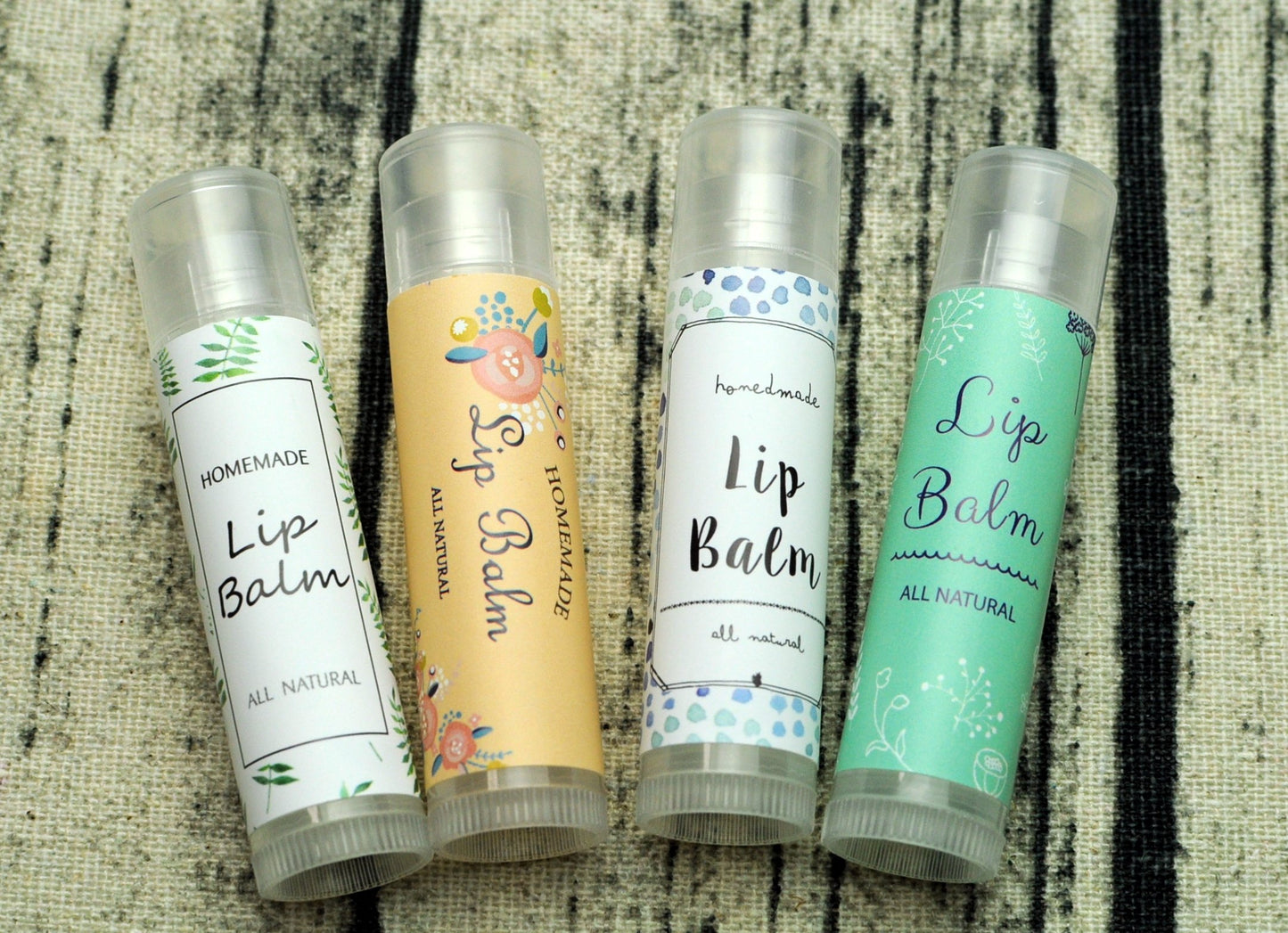 ZZYBIA Assorted Lip Balm Labels - 120pcs Paper Stickers for Lip Balm Containers