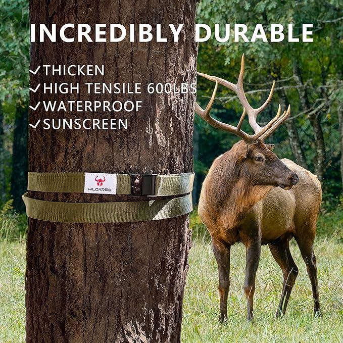1" x 6.6' Trail Cam Strap,Trail Camera Straps,1800 lbs,Heavy-Duty Game Camera Mounting,Tree Belts,Wildares Durable Nylon Fiber,Long-Lasting Alloy Buckle,Pack of 4