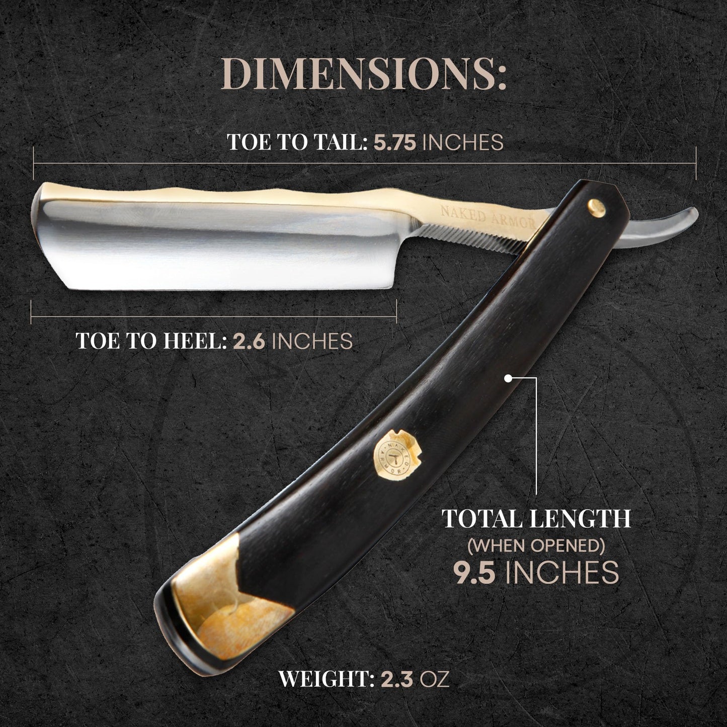 Complete Straight Razor Kit - Straight Razor Shaving Kit for Men with Gold Japanese Stainless Steel Blade, Leather Strop, Shave Soap, Shaving Brush, Strop Paste, Leather Case, Gift Box