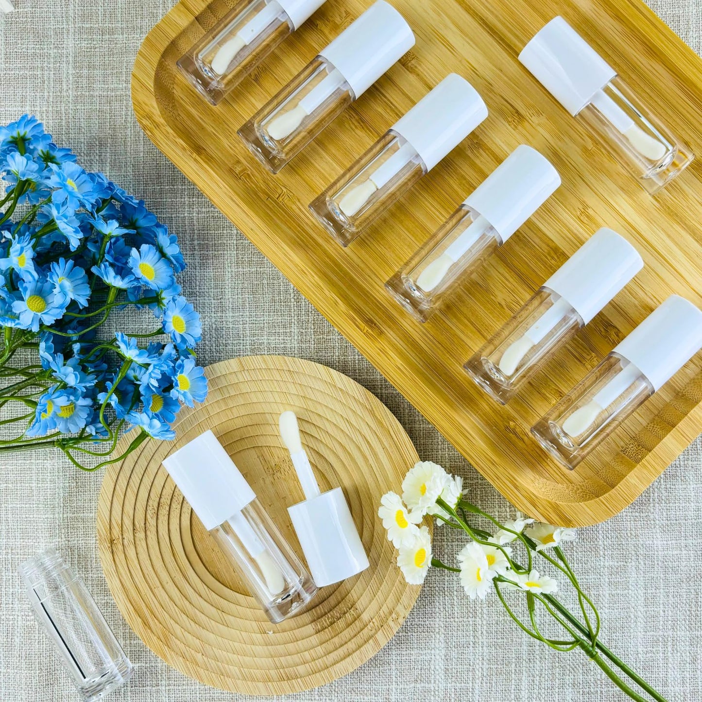 MOCIKE 10PCS Empty Lip Gloss Tubes, 6ml whiteContainers With Thick Wand for DIY Making