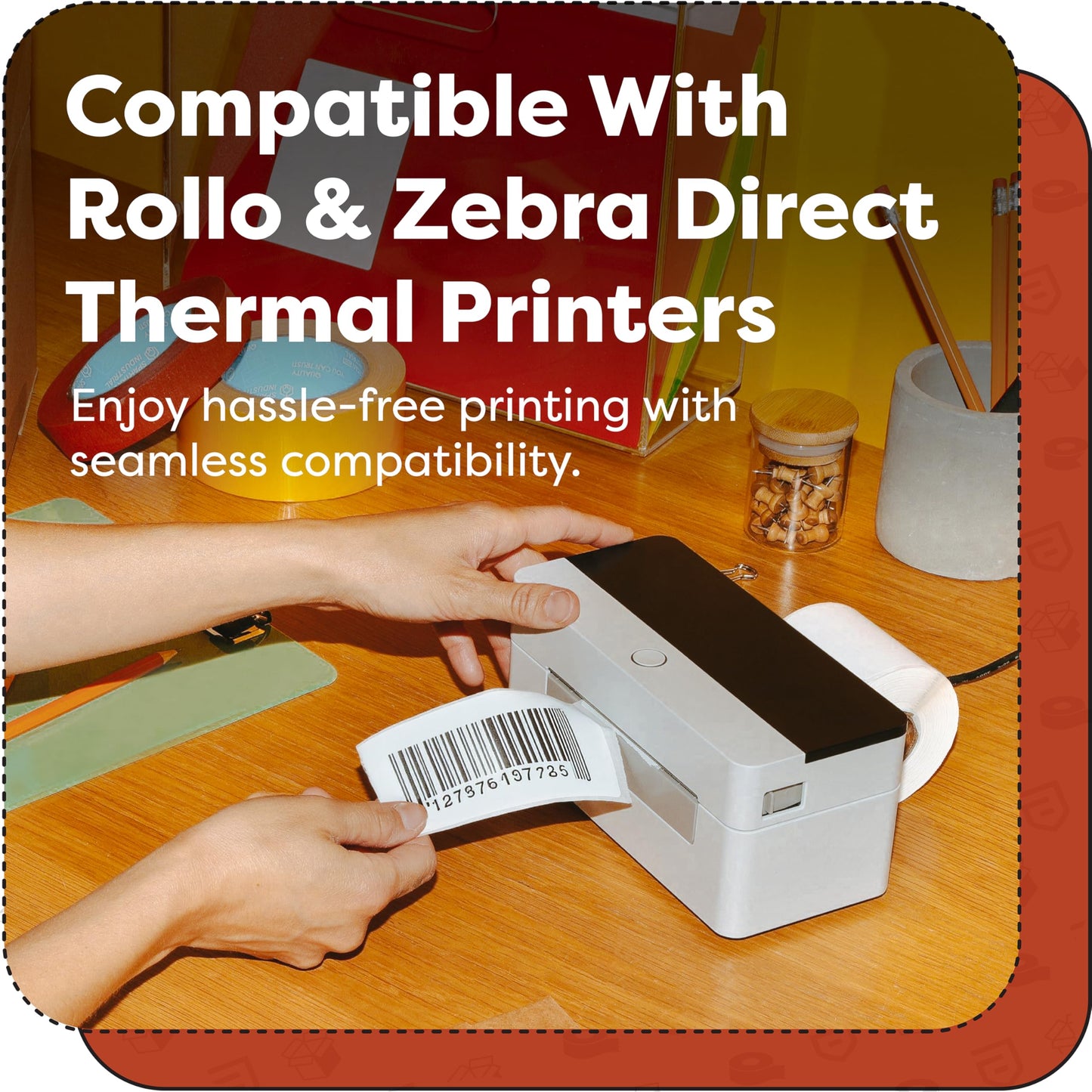 Aegis Adhesives - 4" X 1" Direct Thermal Labels (13000 Count, 10 Rolls) - Barcode Labels, Wide Thermal Sticker Roll for Carton and Product Identification - Compatible with Zebra and Rollo Printers