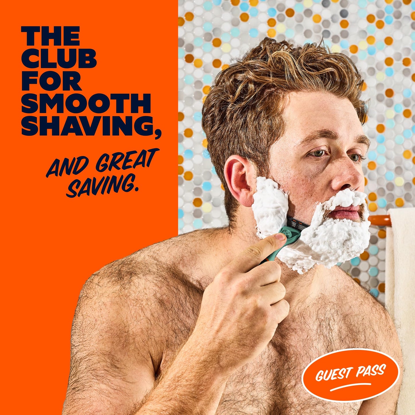 Dollar Shave Club | The Guest Pass Shave Set | 2 Swift Rinse Refill Cartridges, 1 Handle (Green), 1 Razor Cover, Razors for Men