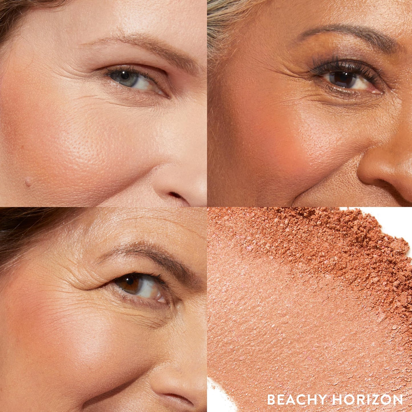 LAURA GELLER NEW YORK Baked Blush-n-Brighten for Mature Skin - 10 Beachy Horizon - Powder Blush Won't Settle into Fine Lines - Buildable Natural Finish – Longlasting Formula - Made in Italy